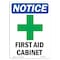 Signmission Safety Sign, OSHA Notice, 18" Height, Aluminum, First Aid Cabinet Sign With Symbol, Portrait OS-NS-A-1218-V-12731 - alternate 1